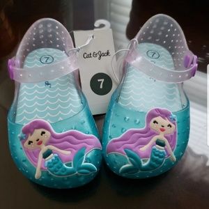 Girl mermaid jelly shoes size 7